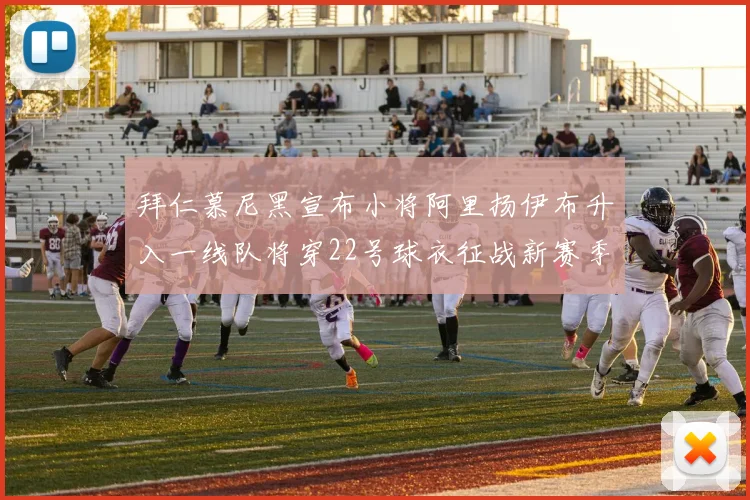 拜仁慕尼黑宣布小将阿里扬伊布升入一线队将穿22号球衣征战新赛季